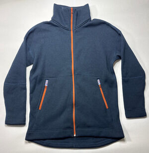 Stio Women's Long Sleeve Mock‎ Neck Full Zip Navy Blue Fleece Jacket - Size M*